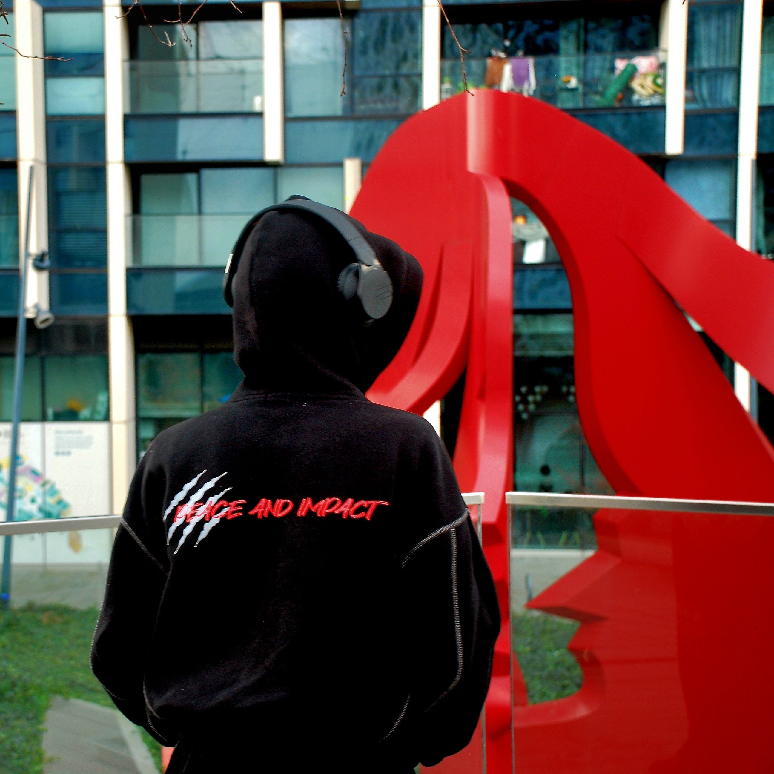 RED PEACE HOODIE – AFROCRAZE
